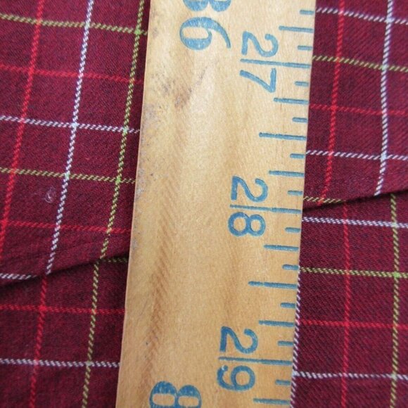 J.CREW Dress Shirt Mens Medium Burgundy Plaid Long Sleeve Collared Button Down - Picture 10 of 10